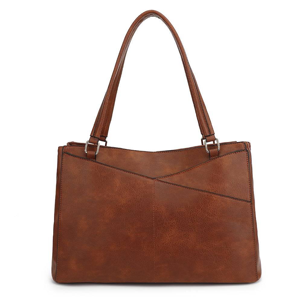 Large Capacity Compartment Work Single Solid Tote Bags