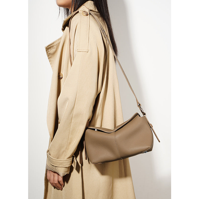 Women's Genuine Leather Underarm Top Layer Cowhide Spring Bags
