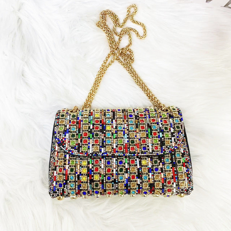 Women's Full Diamond Underarm Banquet Dress One Women's Shoulder Bag
