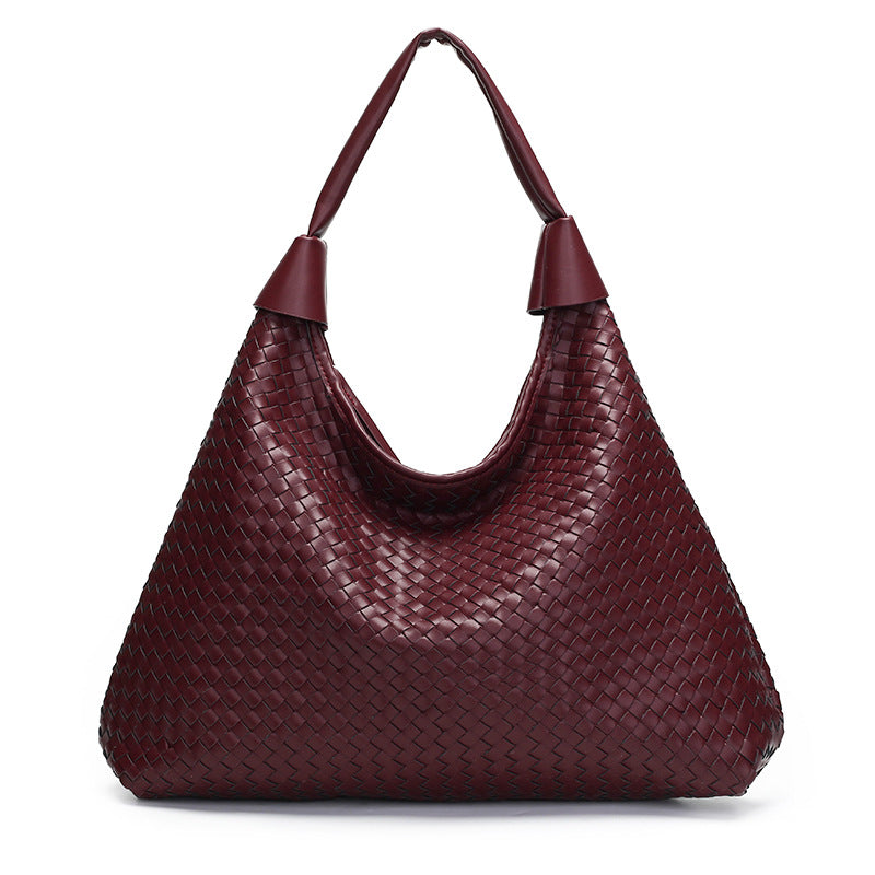 Women's Woven Pattern Fashion Simple Style Large Bags