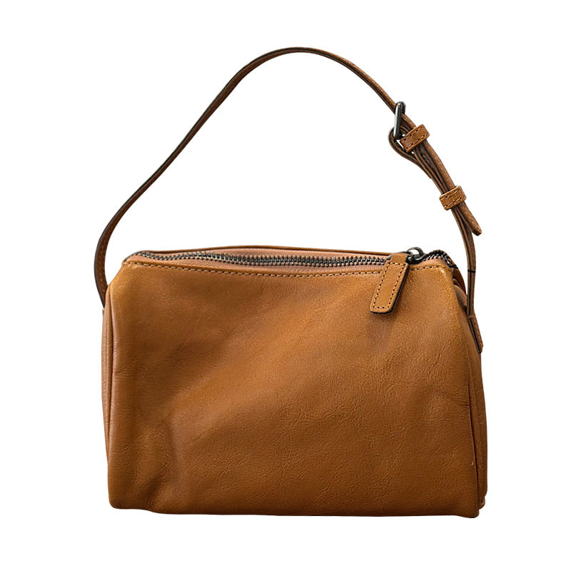 Mini Genuine Leather Female Hand Vegetable Tanned Cowhide Spring Pencil Women's Handbag