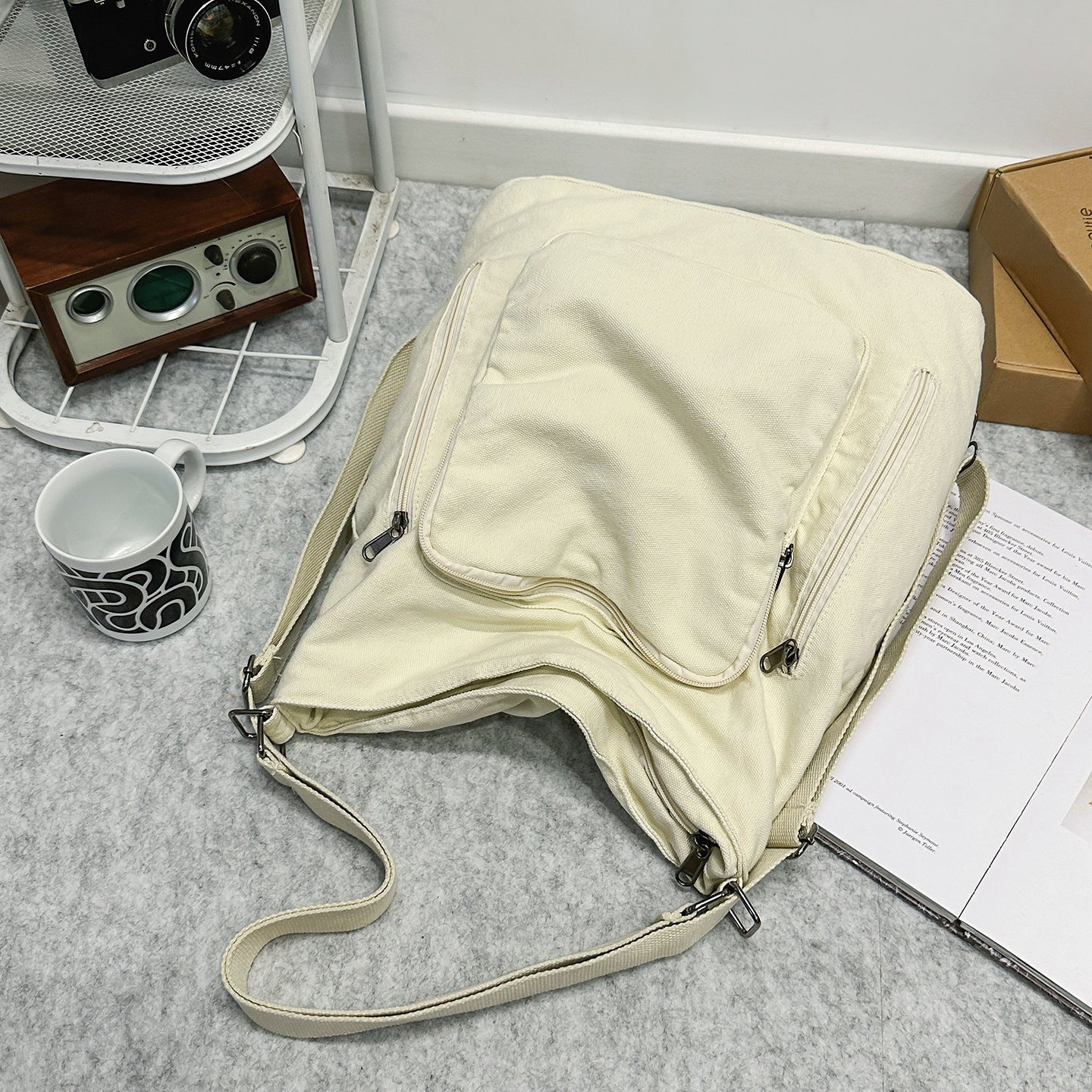 Women's Retro Washed Canvas Mori Style Multifunctional Women's Shoulder Bag