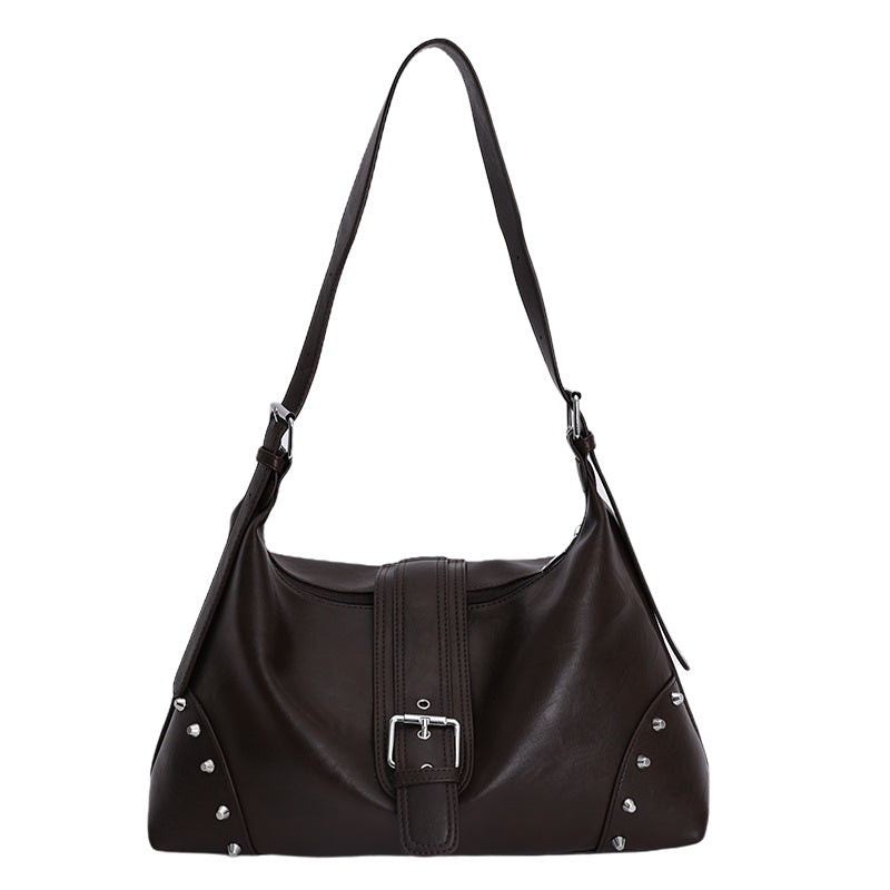 Women's Fashion Trends Motorcycle Western Style Decorative Rivets Women's Shoulder Bag