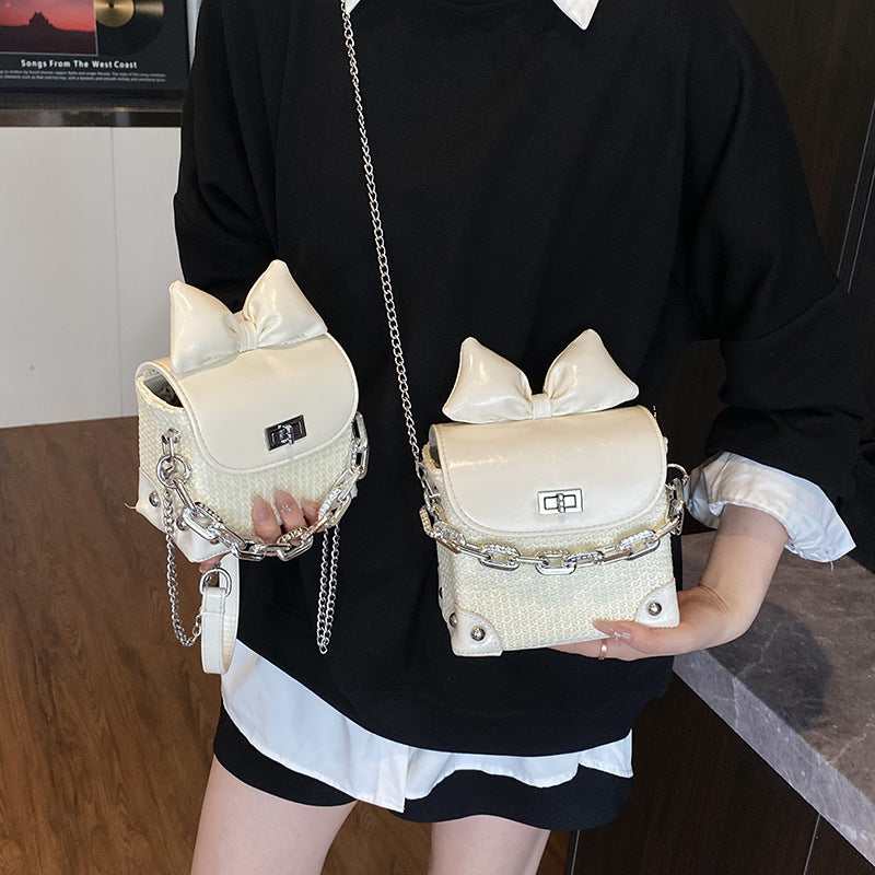 Women's Fashion Bowknot Mini Box High-grade Versatile Bags