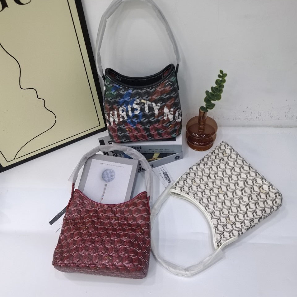 Stylish Women's Medium Printed Fashion Portable Underarm Bag