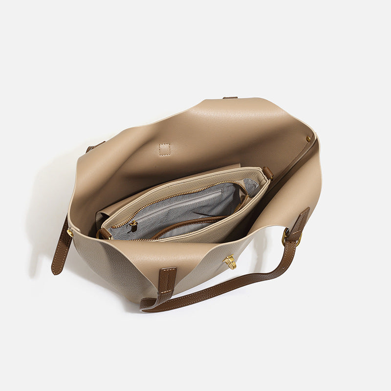 Women's Leather Summer Tide Large Capacity Cowhide Son Underarm Bag