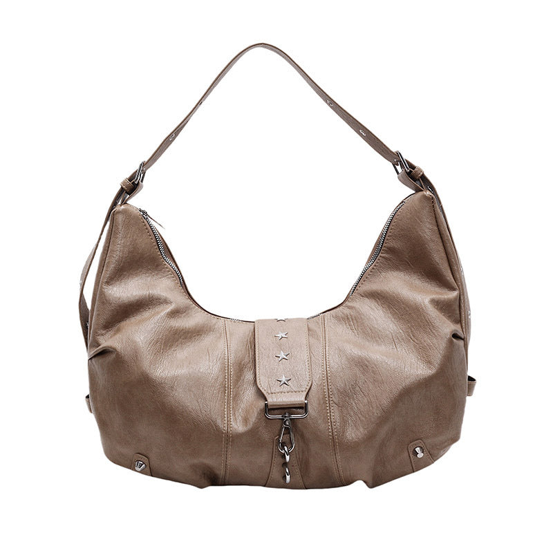 Women's Large Capacity Fashion Retro Niche Dumpling Tote Bag