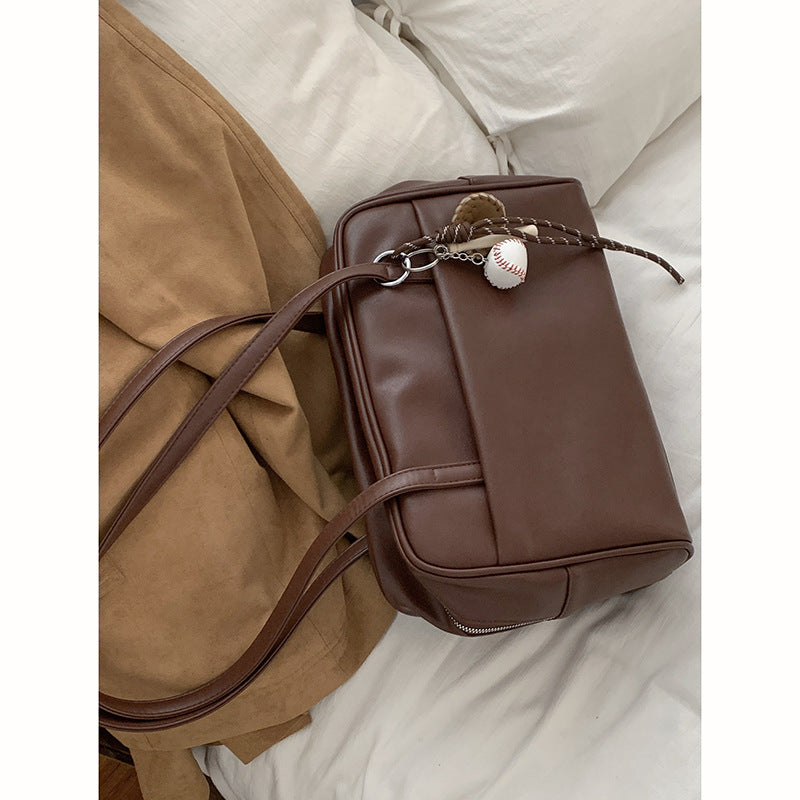 Women's Cloth Retro Minority Large Capacity Autumn Underarm Bag