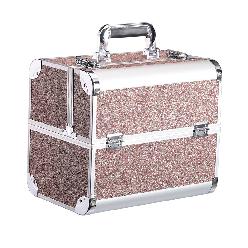 Storage Box Double Open Aluminum Alloy Portable Cosmetic Cases