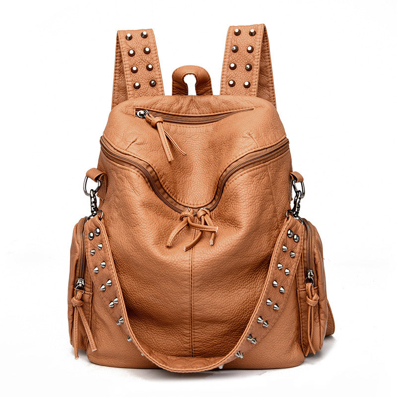Women's Trendy Spring Fashionable Rivet Strap Sweet Women's Backpack
