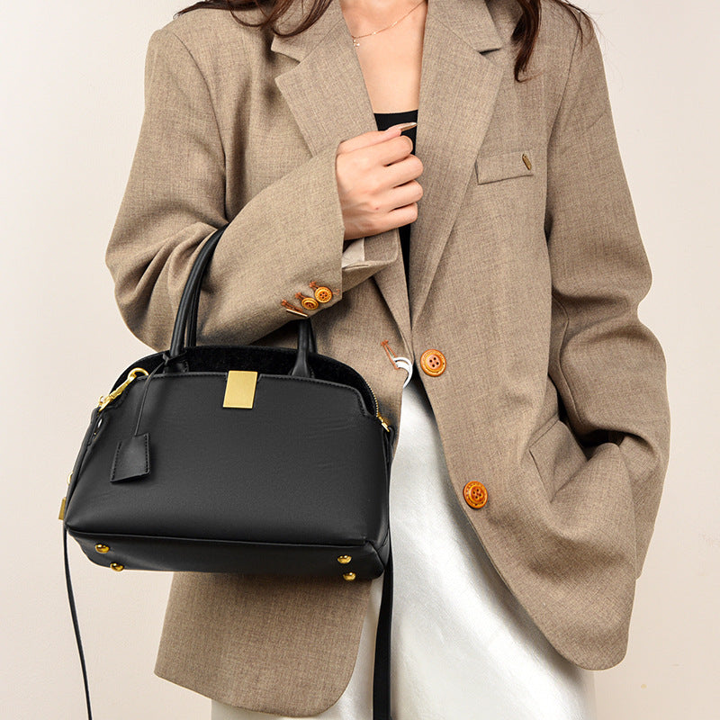 Women's Exquisite Cowhide Shell High-grade Genuine Leather Fashion Trendy Women's Handbag