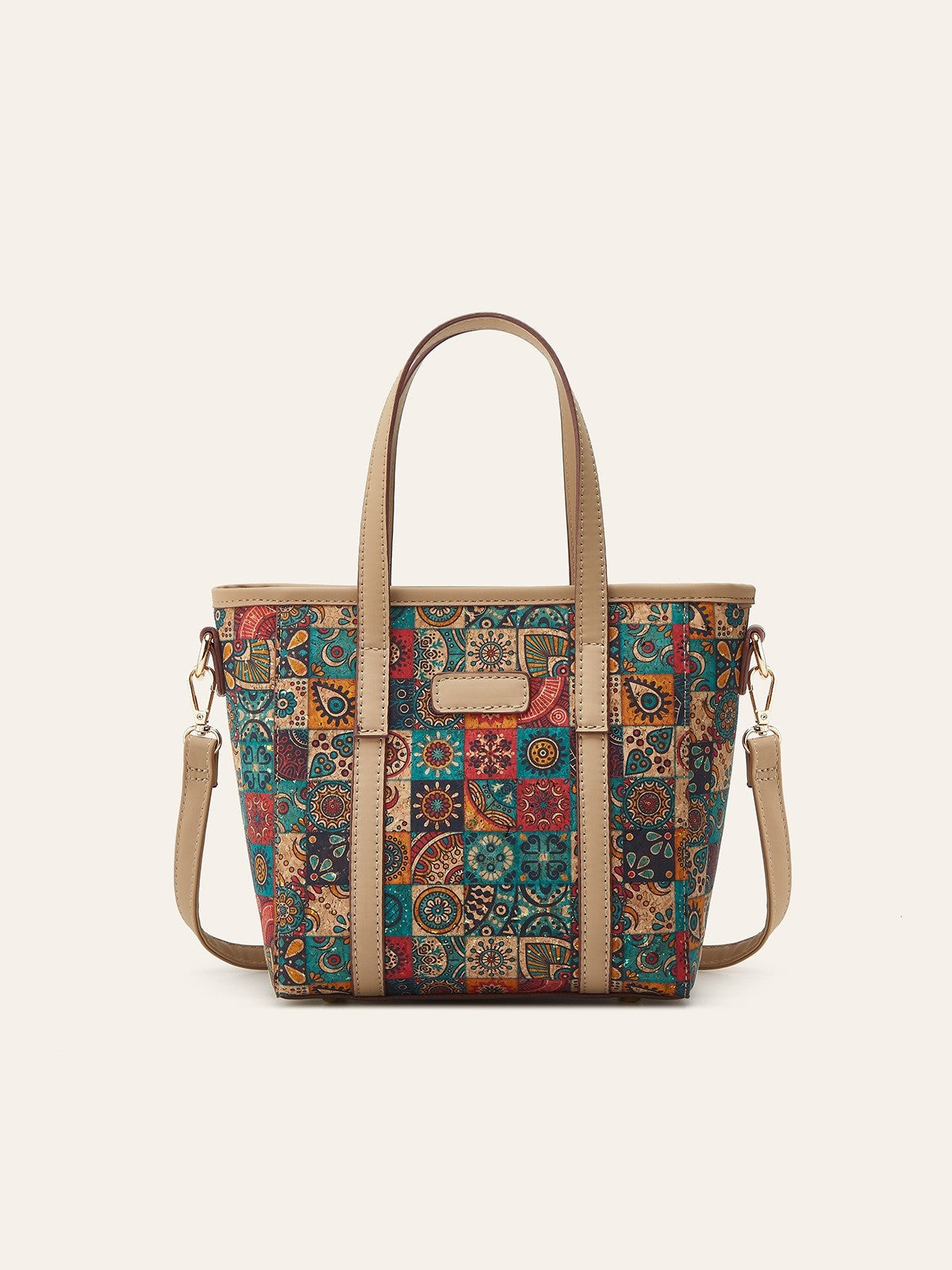 Women's Ethnic Print Cork Bohemian Commuter Fashion Bags