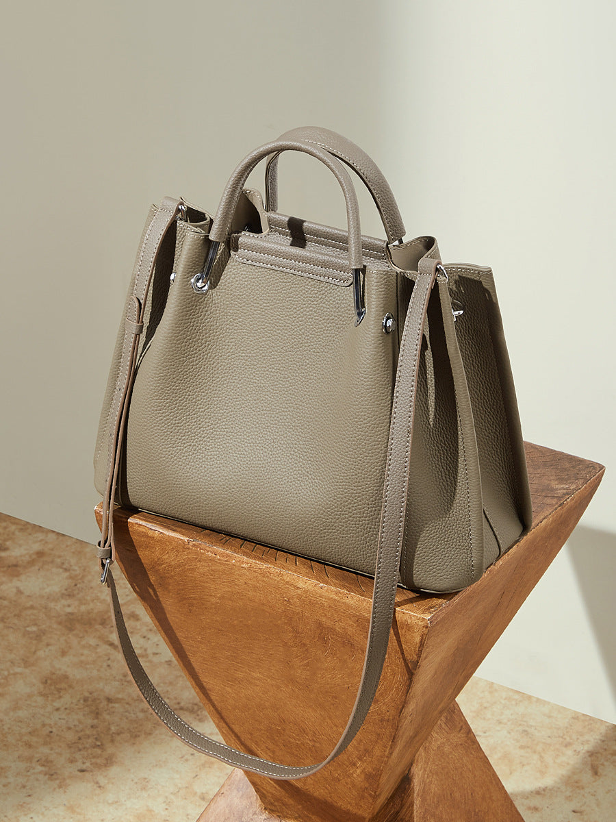 Women's Cowhide Large Capacity Simple Spring Korean Style Bags