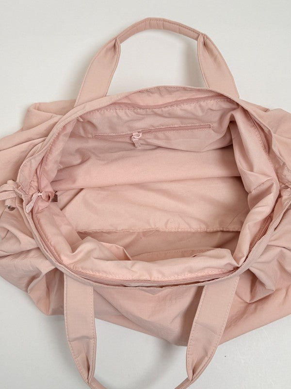 Women's Portable Korean Cloth Nylon Drawstring Bucket Bags