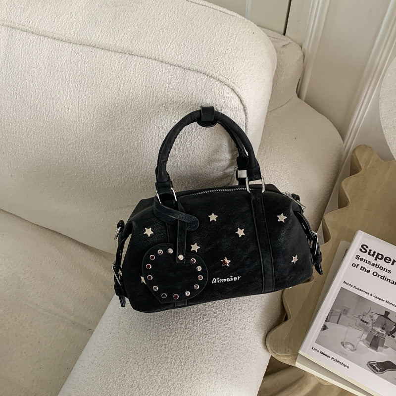 Women's Vintage Spring Fashion Studded Commuter Shoulder Bags