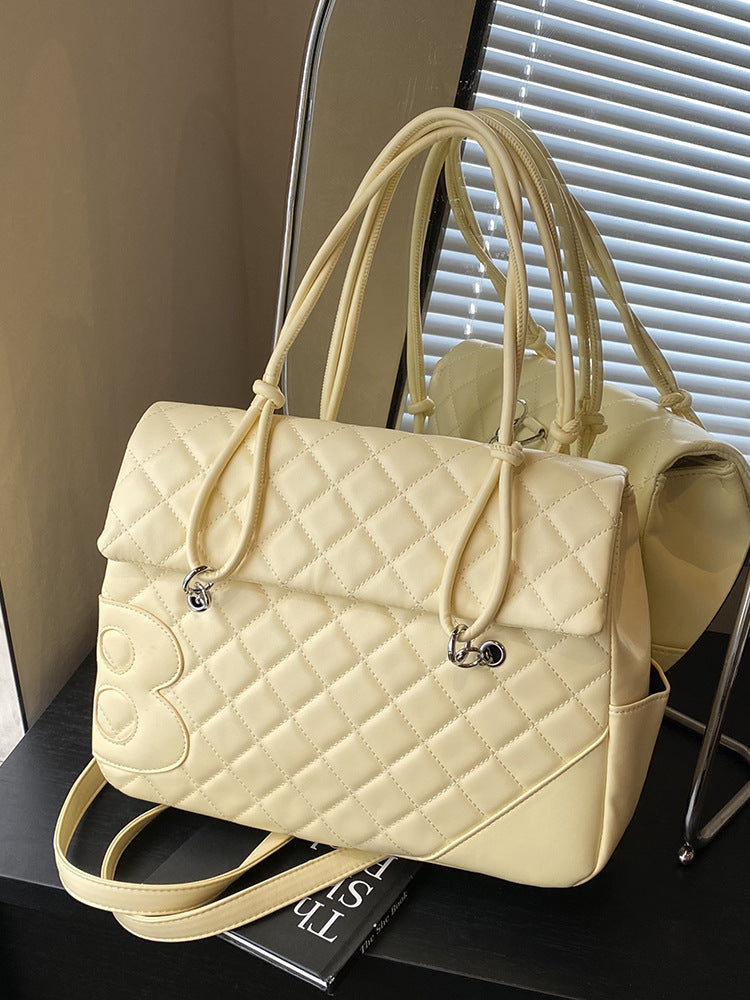Women's Preppy Style Fashionable Large Capacity Multifunctional Diamond Bags
