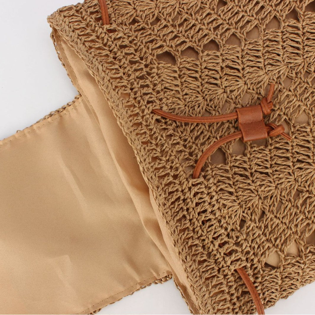 Women's Mori Crocheted Woven Beach Holiday Commuter Women's Shoulder Bag