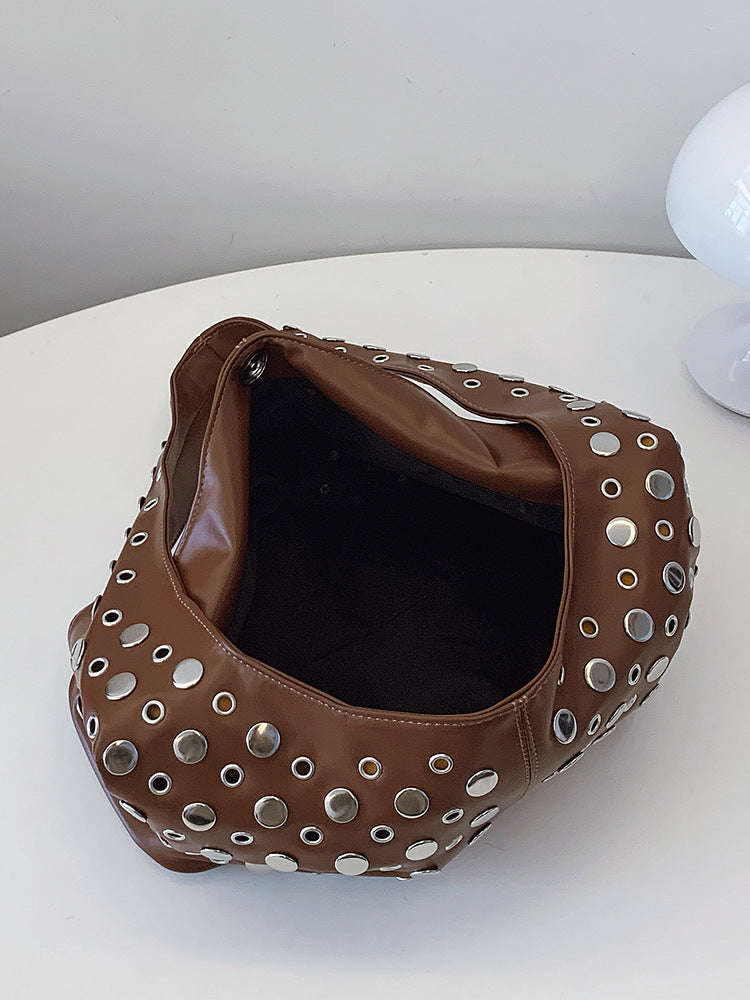Women's Fashion Cool Personality Niche Dot Rivet Bags