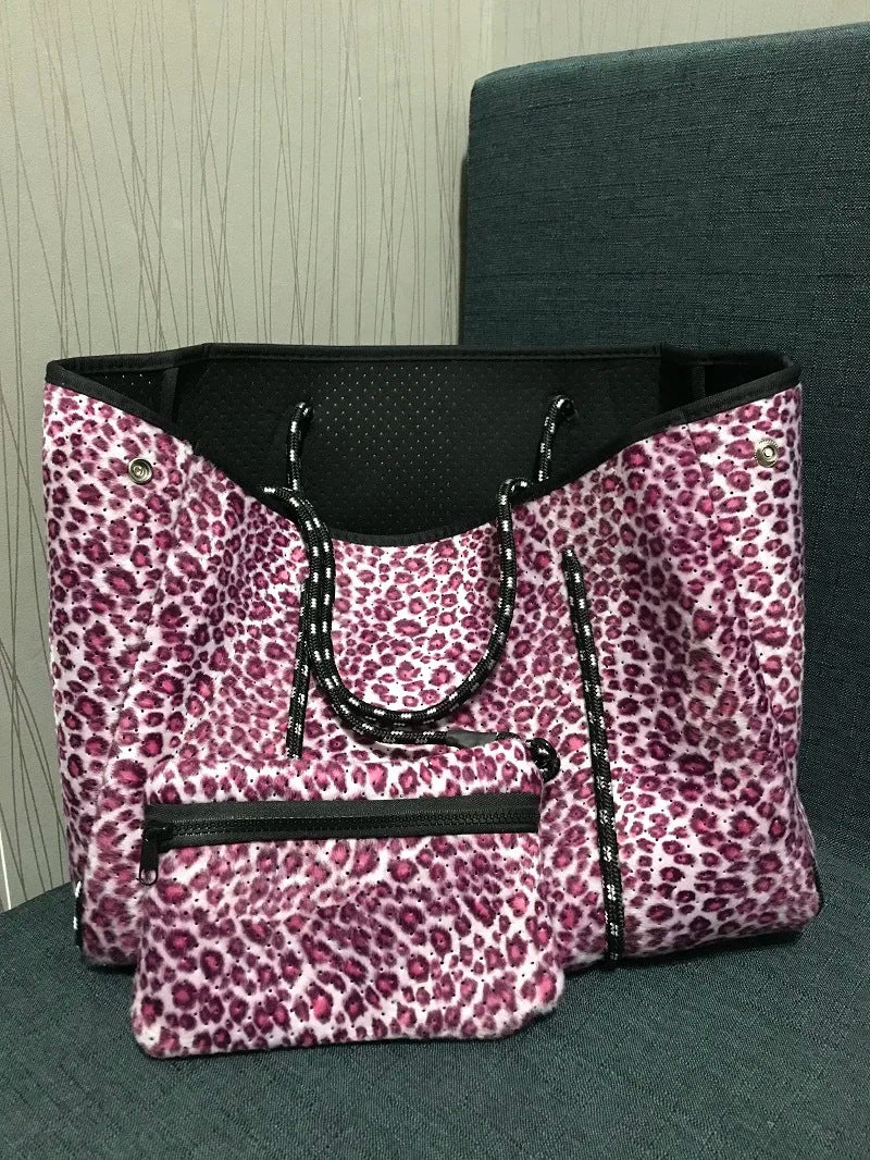 Women's Waterproof Large Capacity Shopping Neoprene Beach Women's Shoulder Bag
