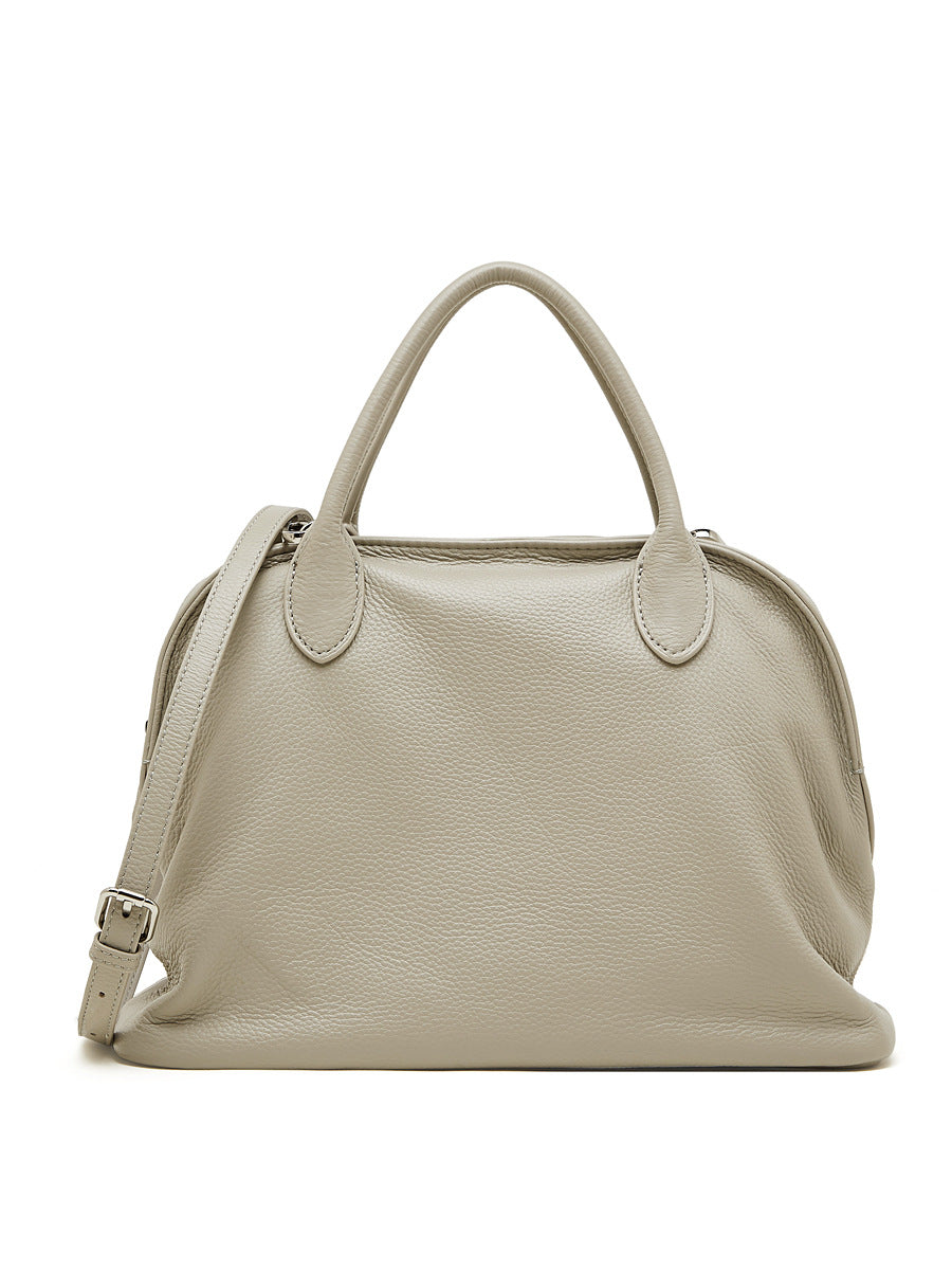 Women's Bowling Retro Minimalist Top Layer Cowhide Tote Bags