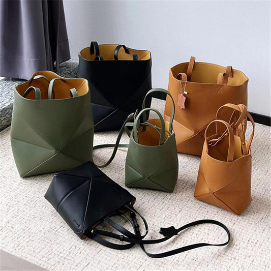 Deformation Folding Geometric Portable Large Capacity Bags