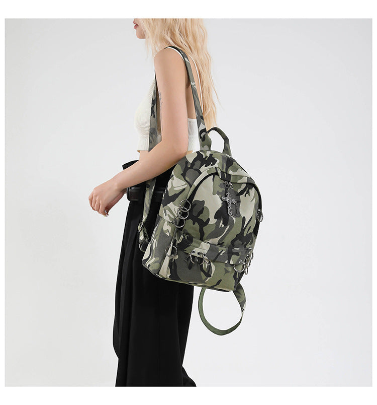 Large Capacity Lightweight Oily Leather Niche Leisure Backpack