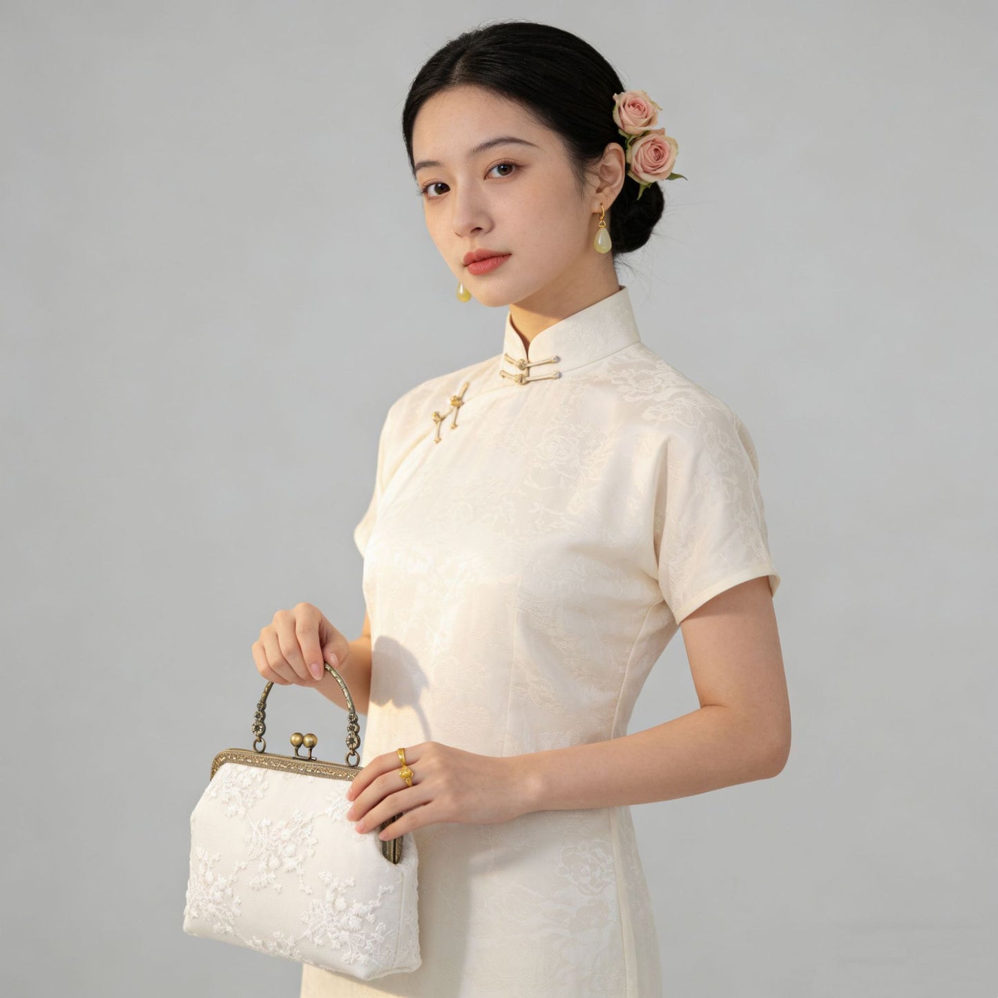 Women's Retro Ethnic With Chinese Cheongsam For Women's Handbag