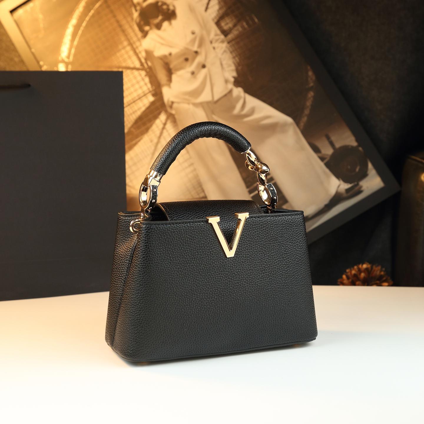 Women's Genuine Leather Soft Fashion Versatile Simple Bucket Bags