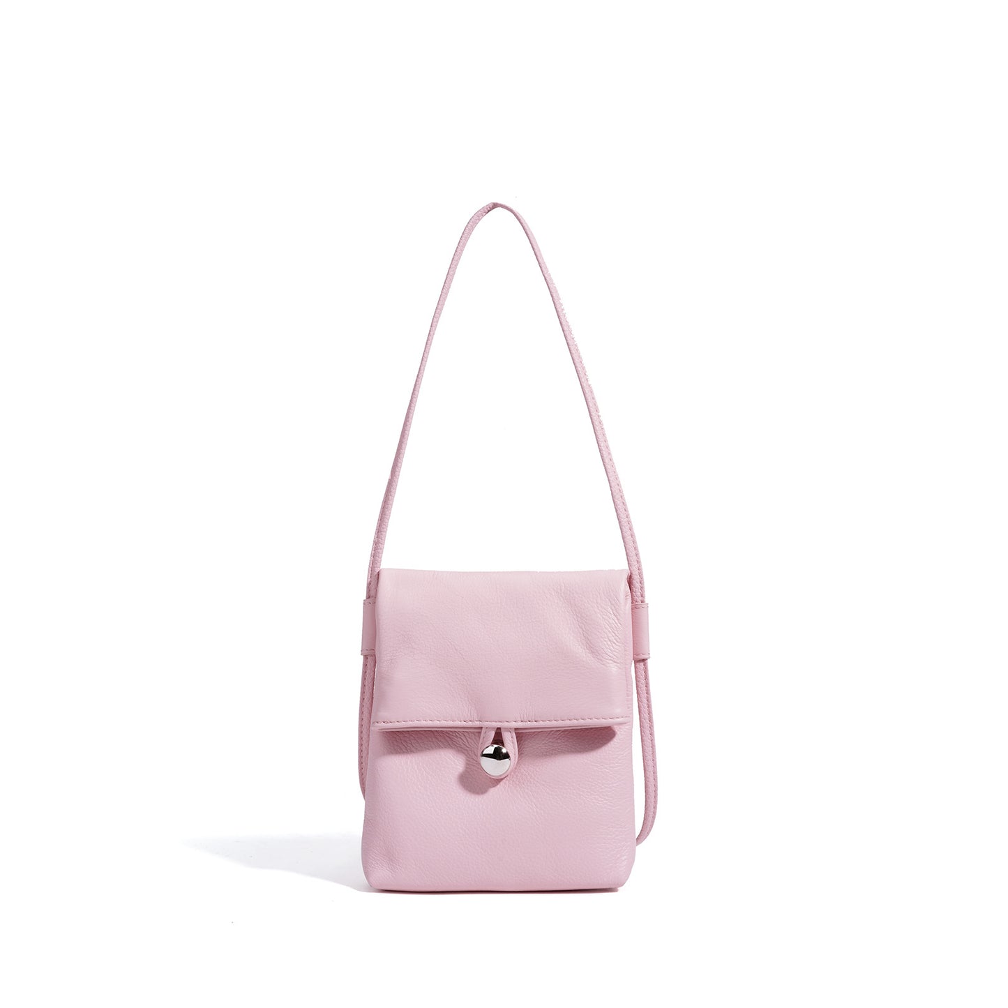 Women's Mini Fashion Vertical First Layer Cowhide Mobile Phone Bag