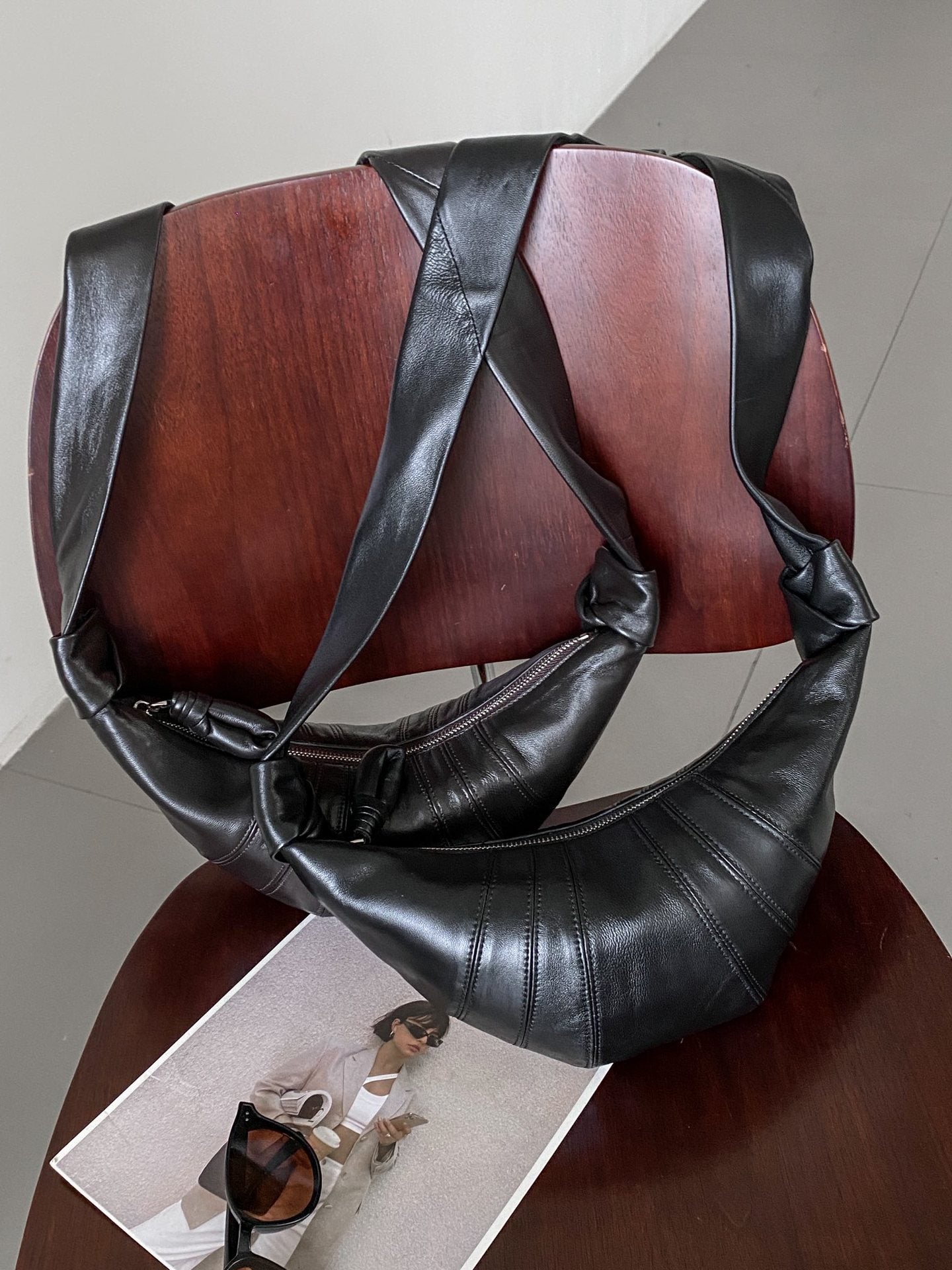 Sheepskin Croissant Genuine Leather Tribute Claw Bags