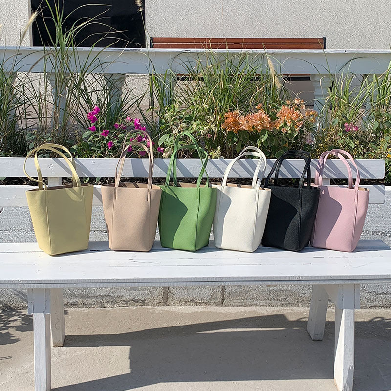 Women's One Korean Style Idle Vegetable Basket Bucket Bag