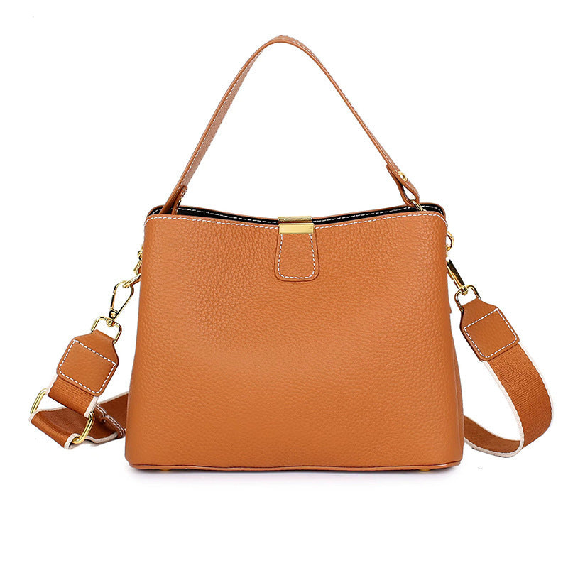 Women's First Layer Cowhide High-grade Design Large Women's Handbag