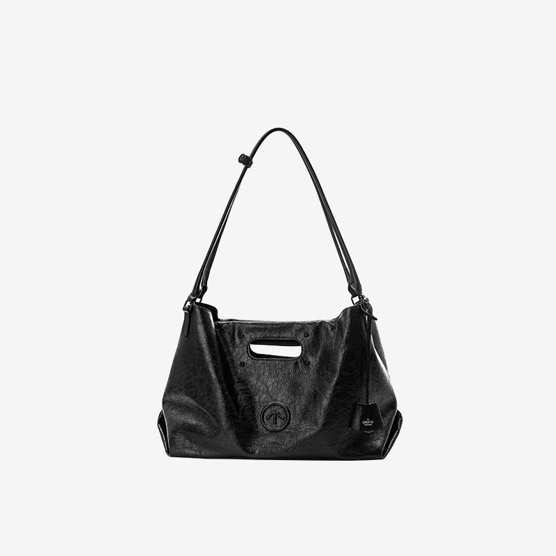 Large Capacity Commuter Cowhide Portable Soft Women's Handbag