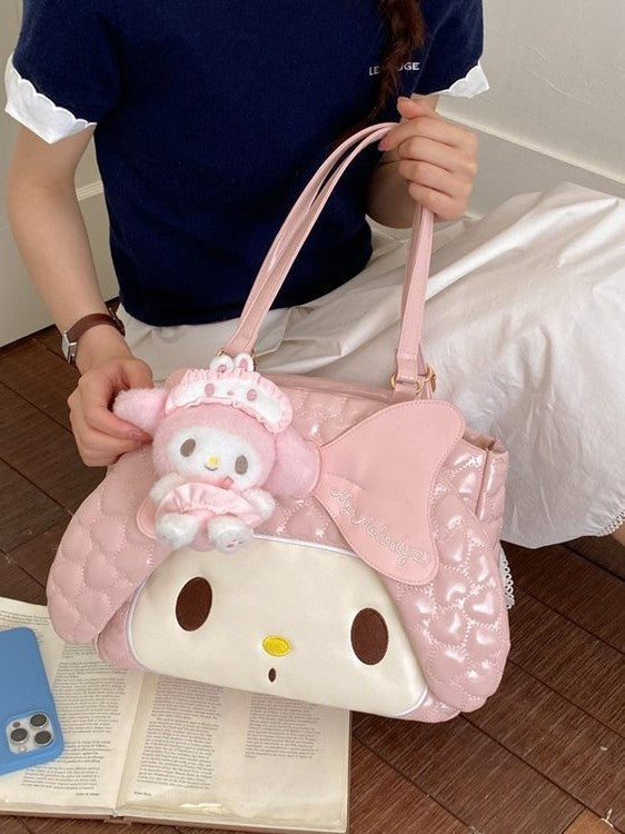 Women's Style Cartoon Pink Rabbit Design Cute Sweet Shoulder Bags