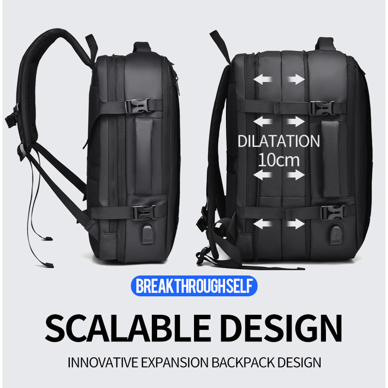 Men's Extendable Trip Derm Computer Large Capacity Business Backpack