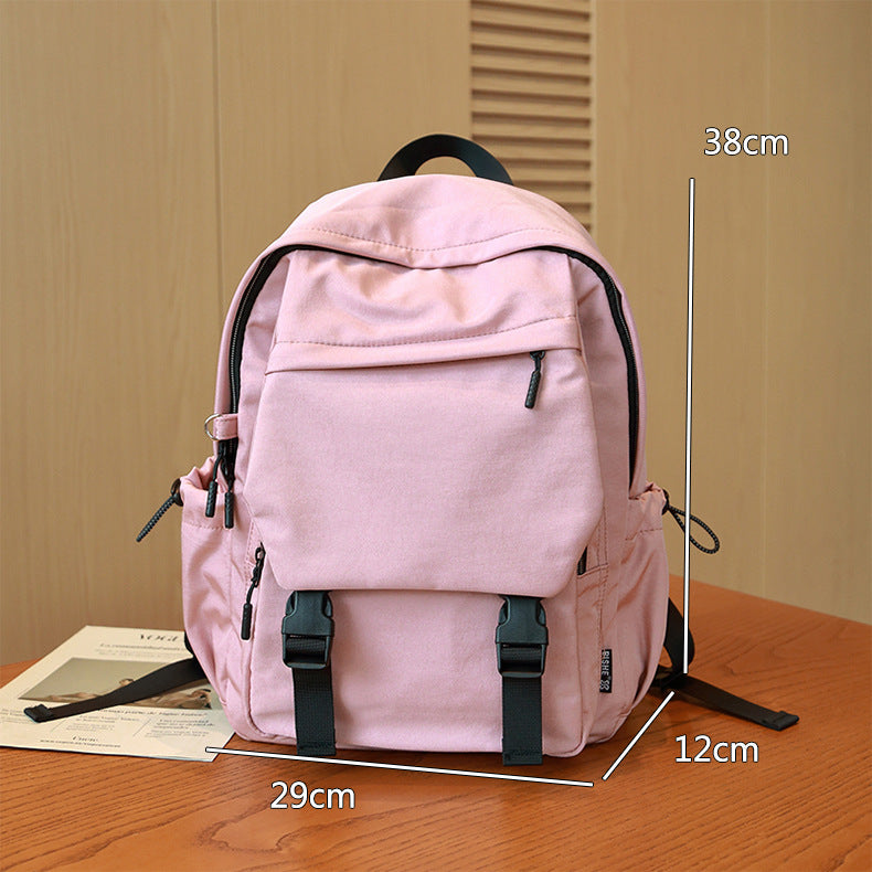 Women's Korean Style Nylon Large Capacity Flip High Women's Backpack