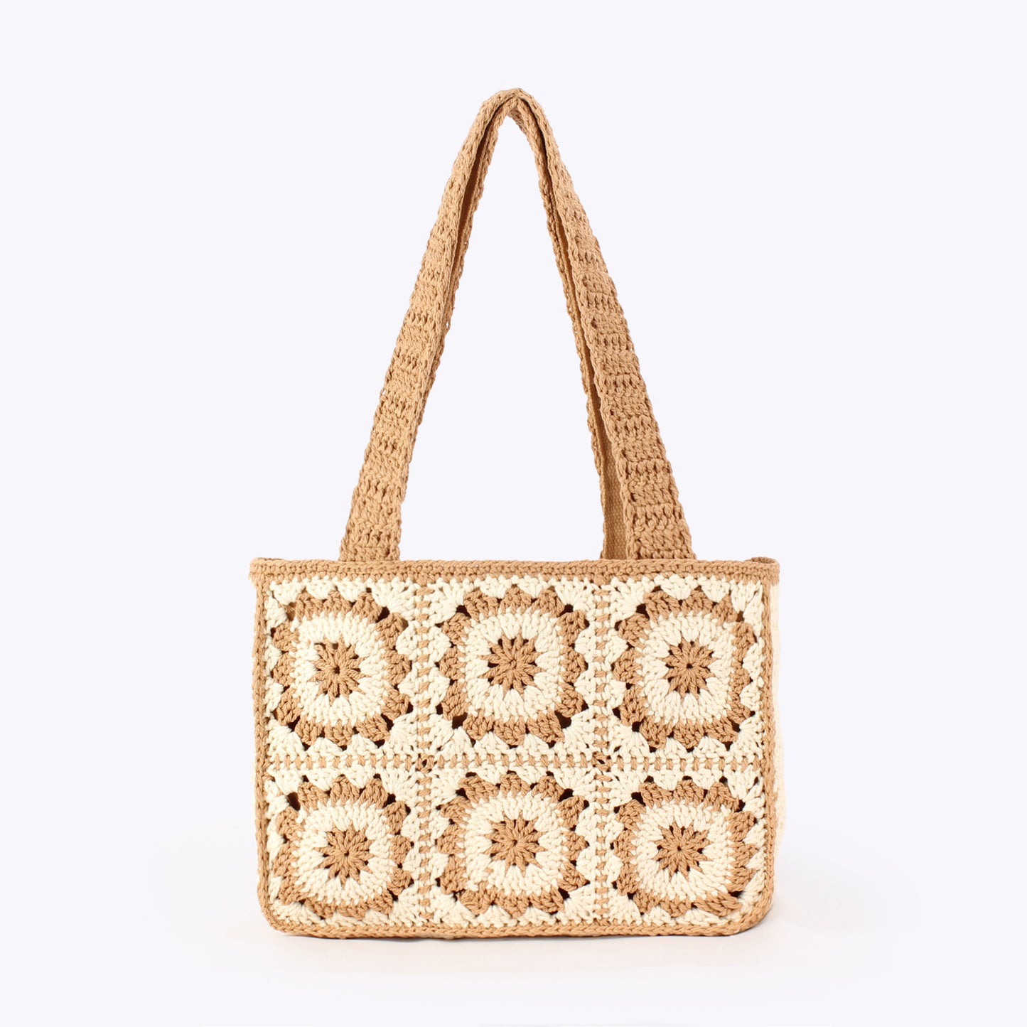 Women's Cotton Thread Mosaic Woven Seaside Holiday Bags