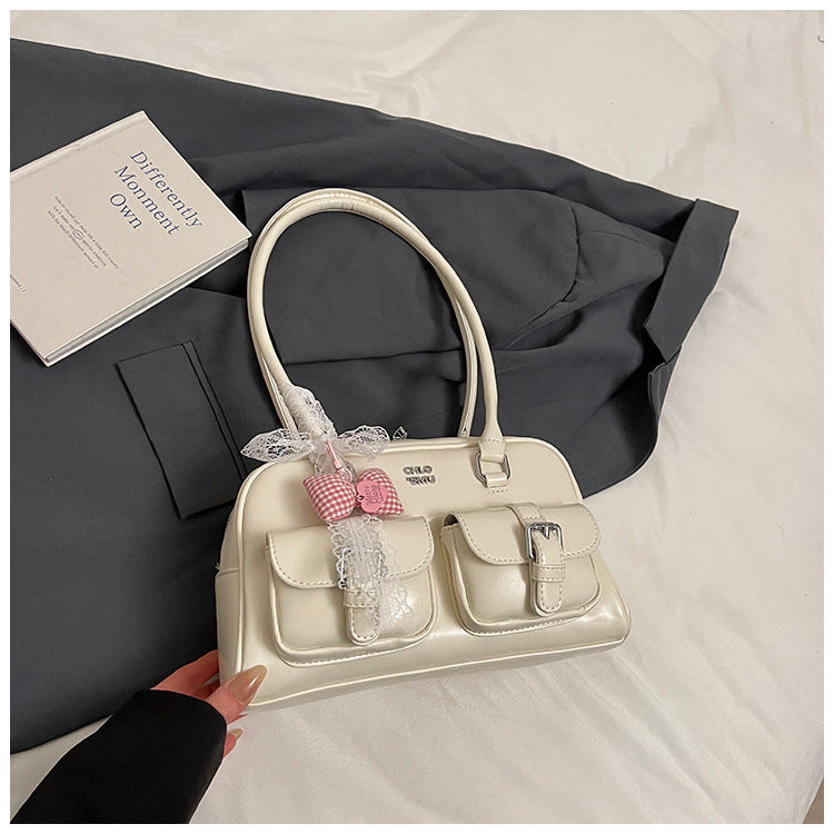 Women's Niche Retro Portable Boston Commuting Fashion Women's Shoulder Bag