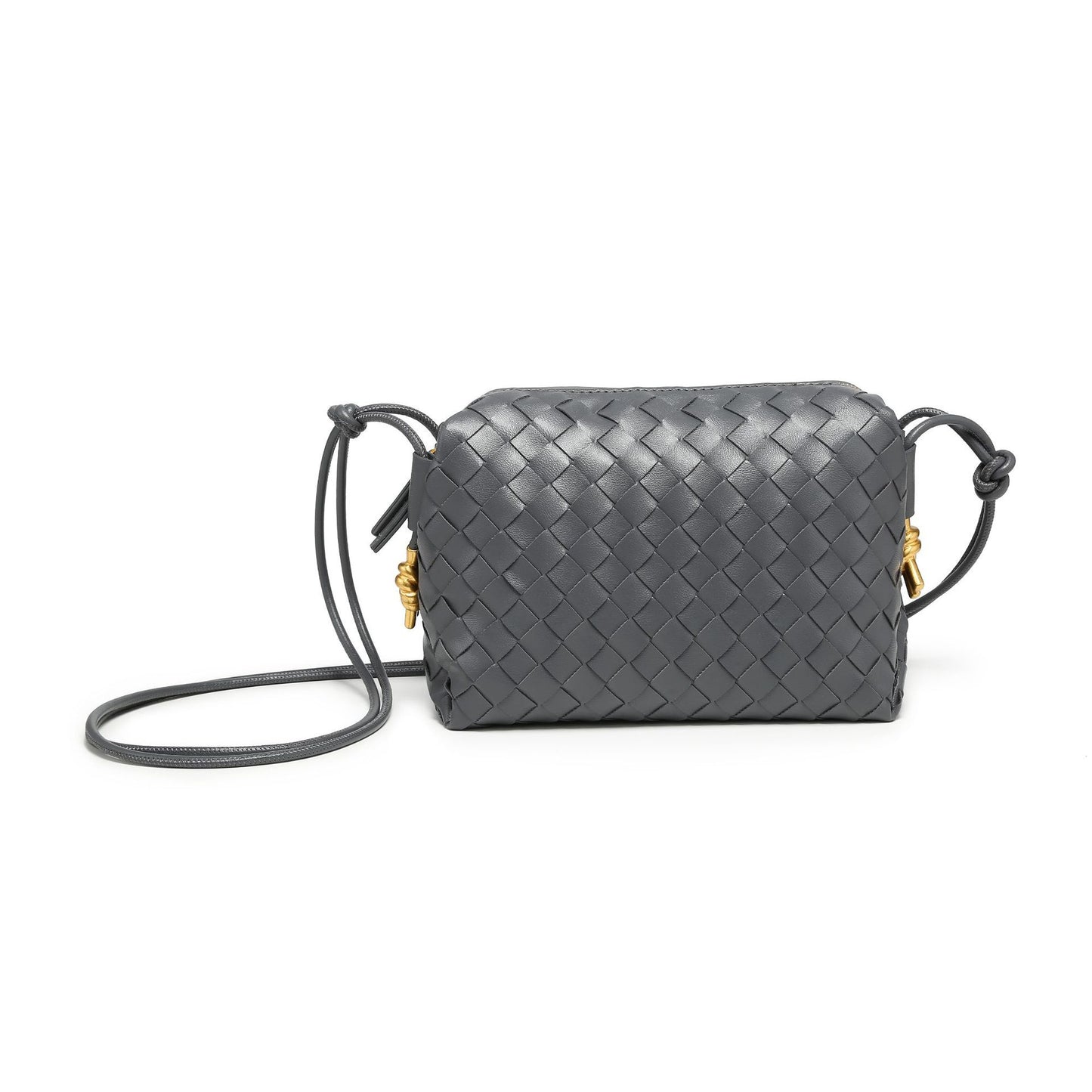 Solid Color Mini Handmade Woven Autumn Women's Messenger Bag