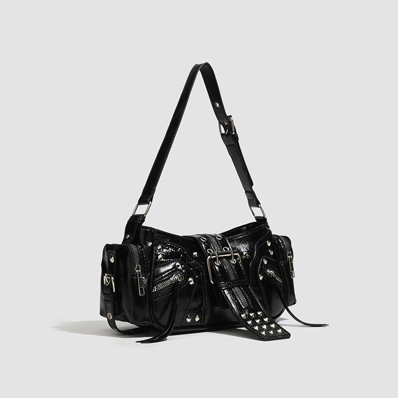 Women's Locomotive Punk Rivet Style Underarm Retro Women's Messenger Bag