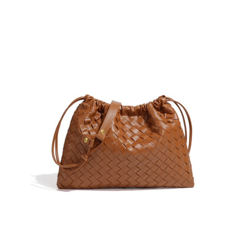 Women's Lucky Hand-woven Drawstring Pleated Cloud Fashion Women's Messenger Bag