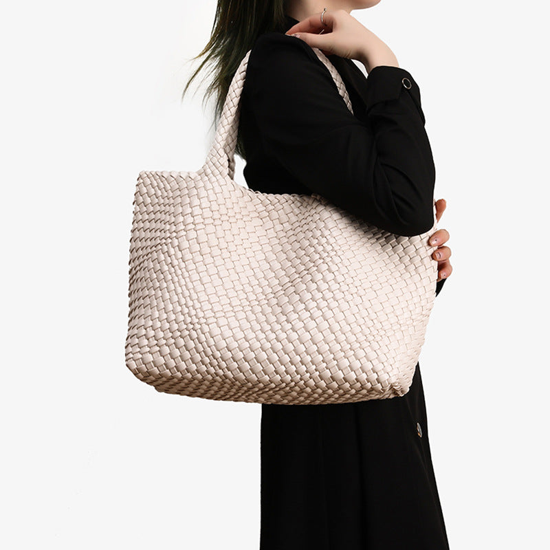 Women's Hand-woven Big Capacity Quantum High Sense Women's Shoulder Bag