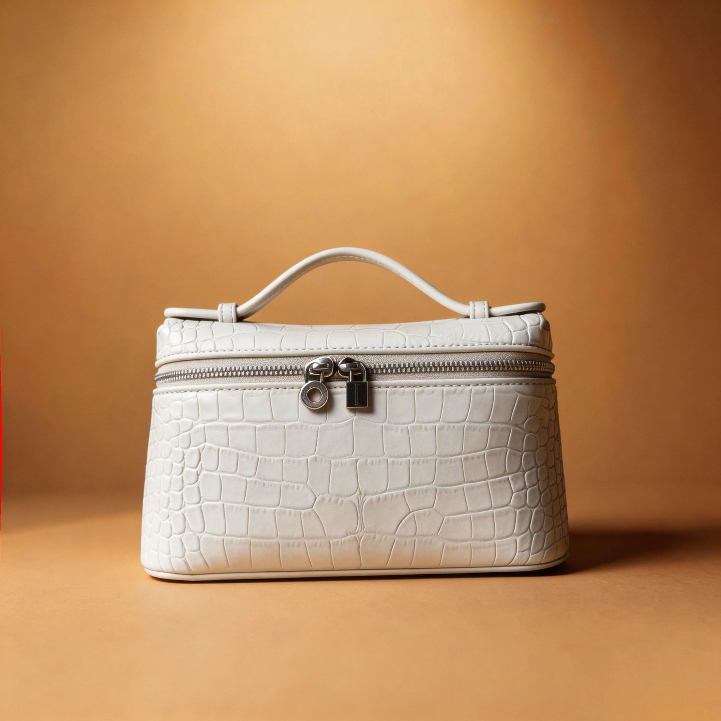 Women's Lunch Box Genuine Leather Ostrich Grain Women's Shoulder Bag