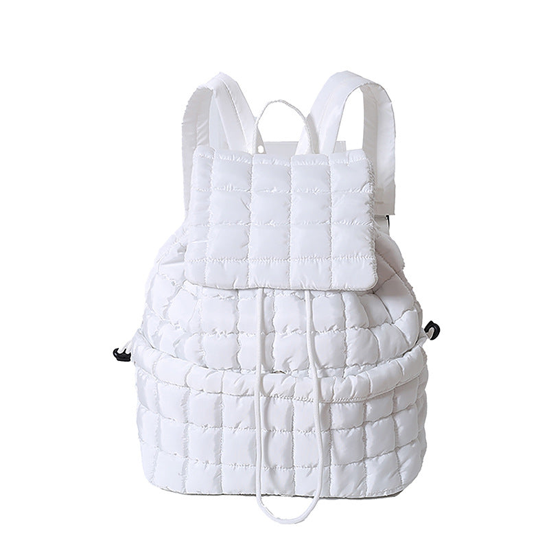 Women's Fashion Commuter Large Capacity Fluffy Plaid Backpacks