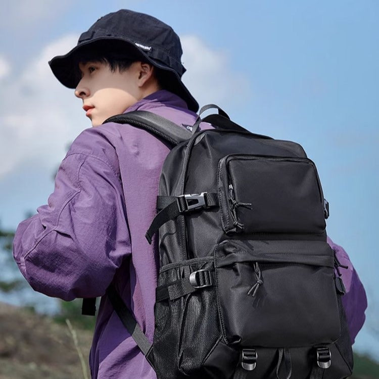 Simple Trendy Textured Large Capacity Western Backpacks