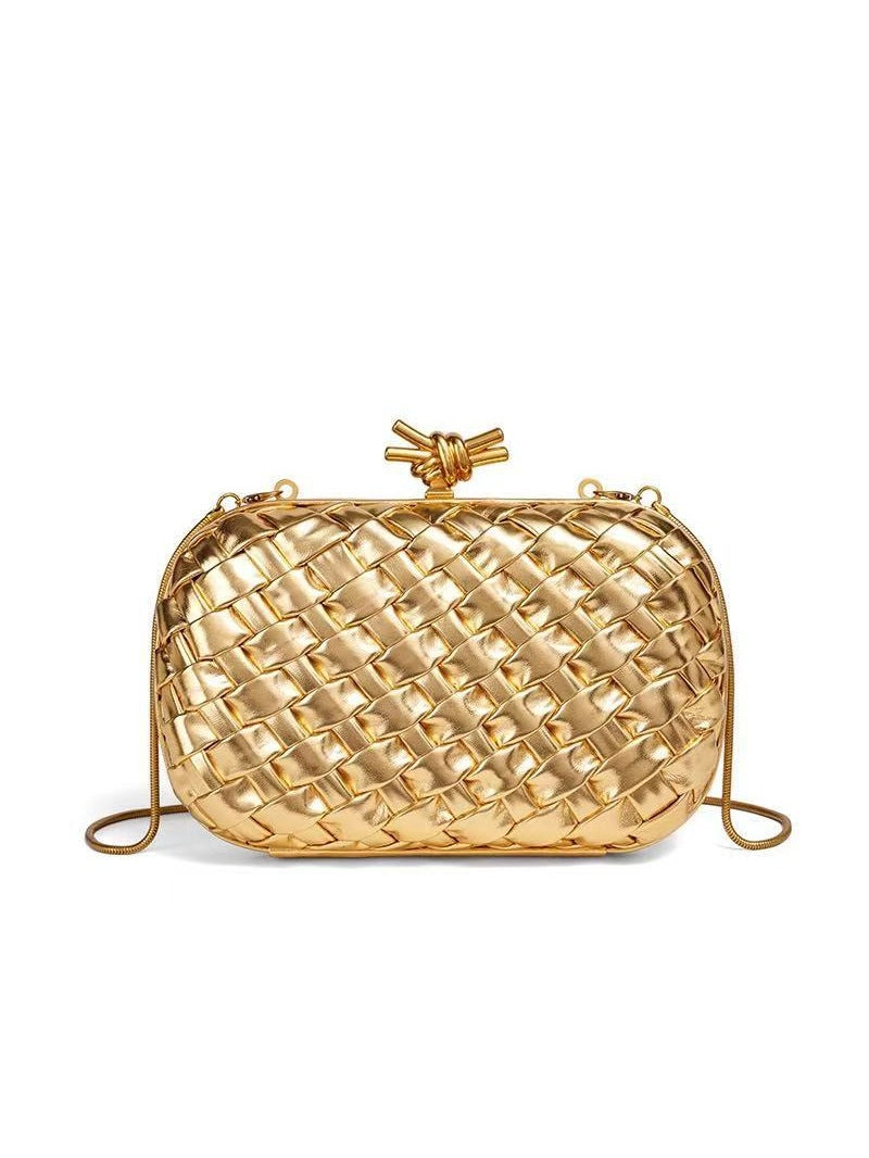 Woven Chain Fashion For Dinner Clutch Women's Shoulder Bag