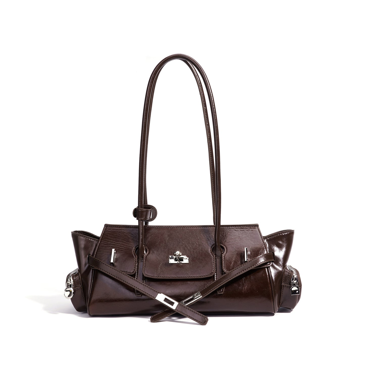 Spring Kelly Portable Simple Western Style Textured Lady Genuine Women's Shoulder Bag