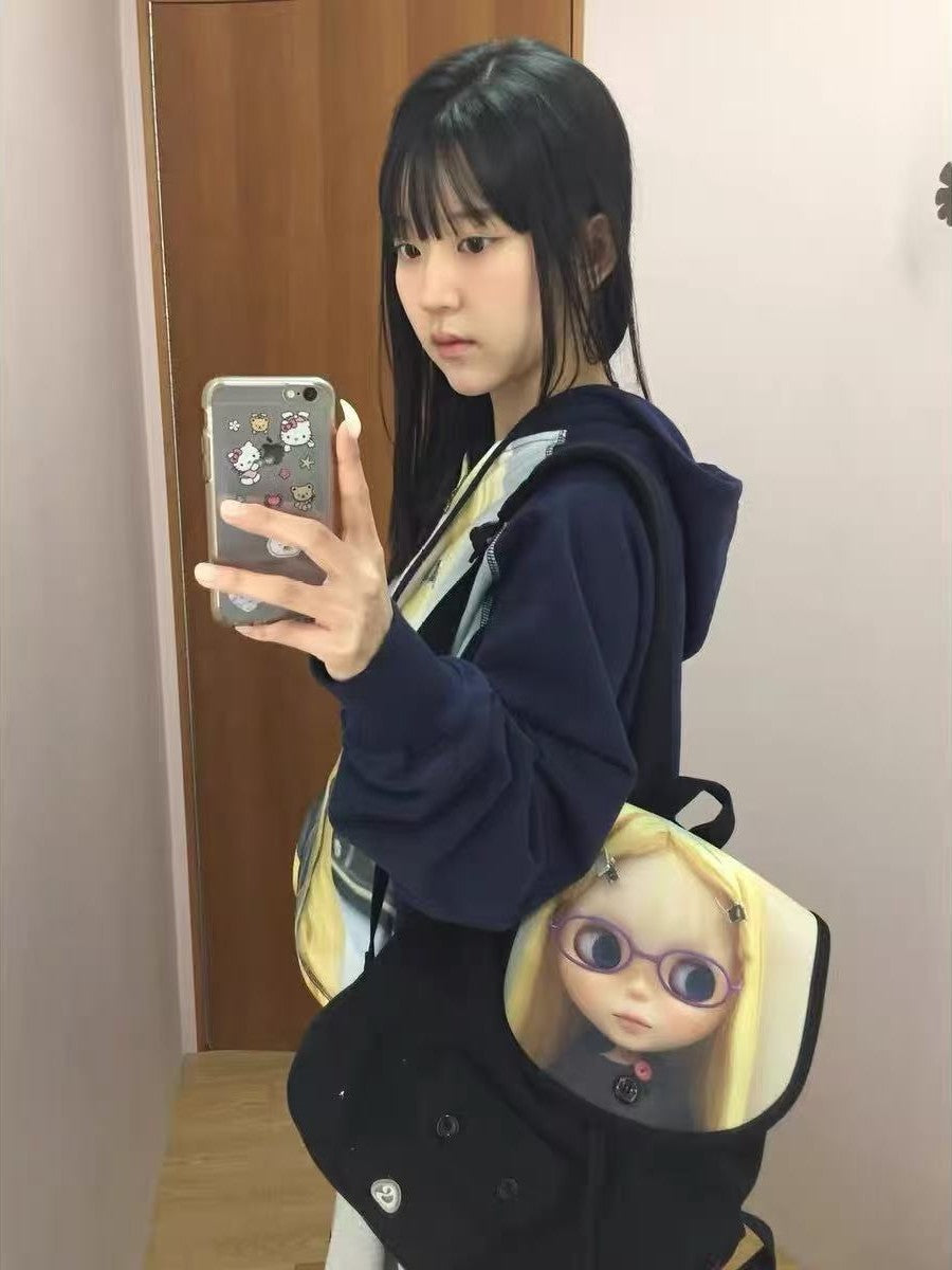 Gothic Style Large Capacity Niche Cartoon Women's Backpack