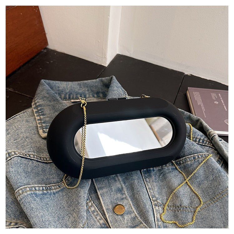Design Acrylic Box Female Personality Chain Fashion Shiny Surface Bags