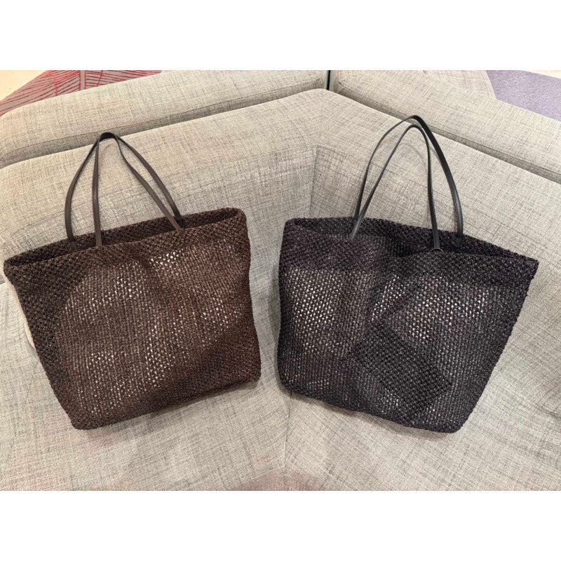 Raffia Woven Versatile Large Capacity Shopping Simple Retro Tote Bag